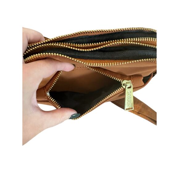 LOFEN Tan Gold Belt Bag • Adjustable Strap • Everyday Crossbody Fanny Pack - Picture 7 of 9